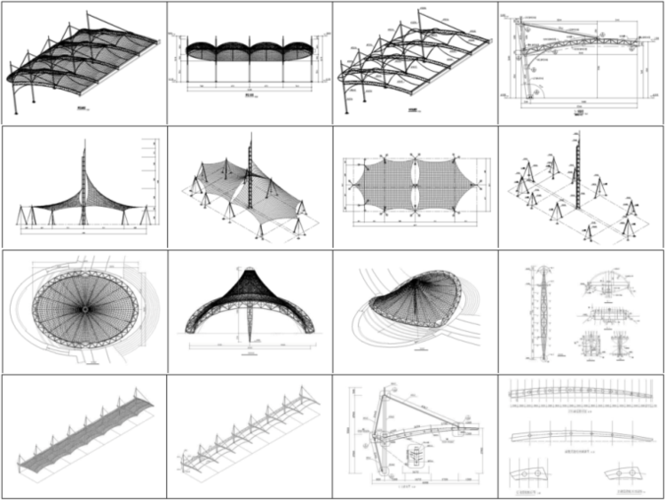 10篇膜结构施工图汇总,一键下载!